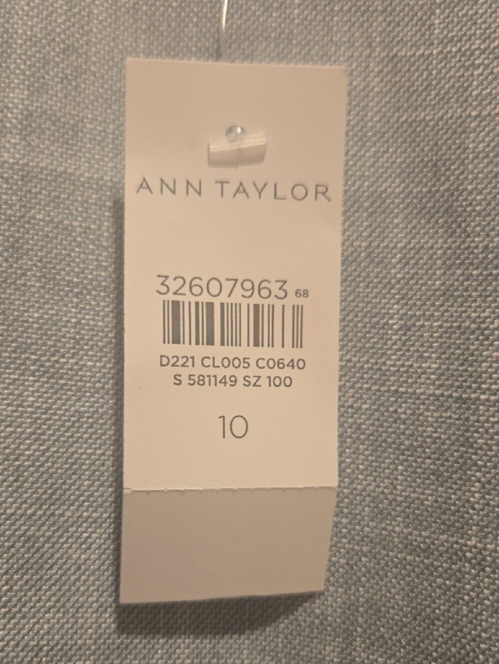 Ann Taylor Sleeveless Dusty Blue Shift Dress with Side Tie - Picture 4 of 4